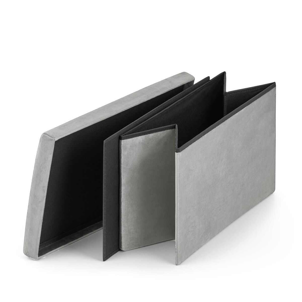 Pufa Składana Siedzisko do salonu sypialni Szara