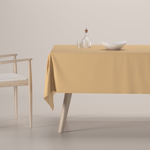Obrus prostokątny 130 x 130 cm złoty z połyskiem