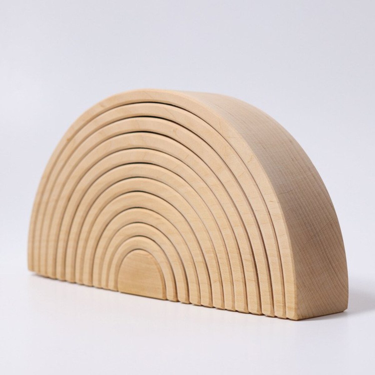 Tęcza Grimm's 12-elementowa - drewniane klocki naturalne 3+