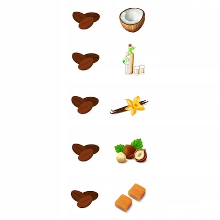 Drobny urodzinowy zestaw prezentowy torebka pudełko z kawą aromatyzowaną - 5 różnych smaków kawy arabica w saszetkach po 10g - prezent dla kobiety faceta