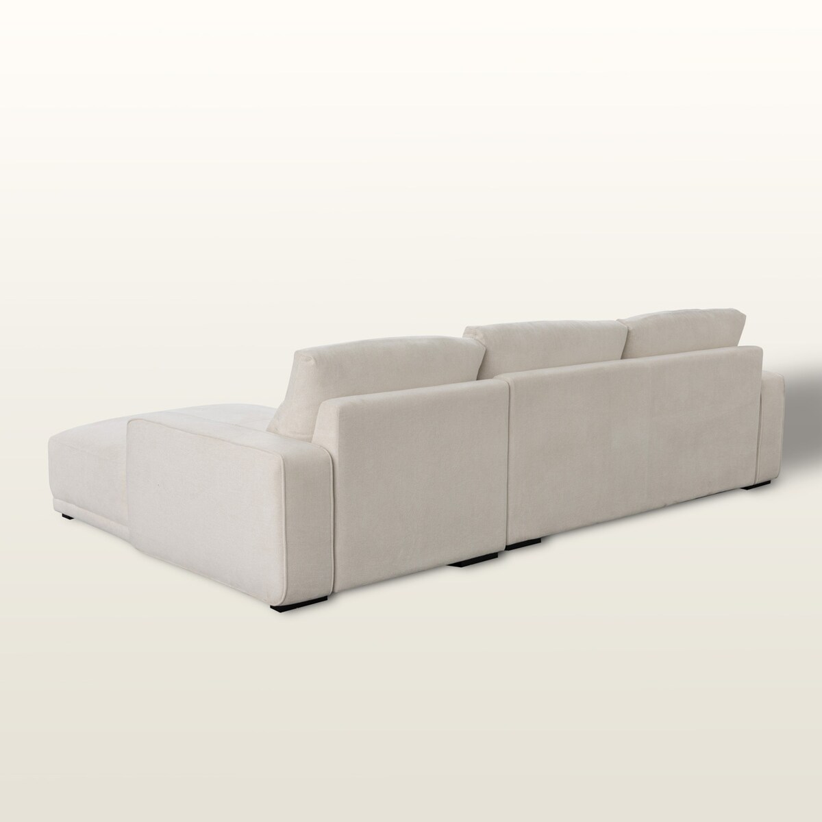 Sofa Silkeborg crème white prawa, 305x105x85 cm