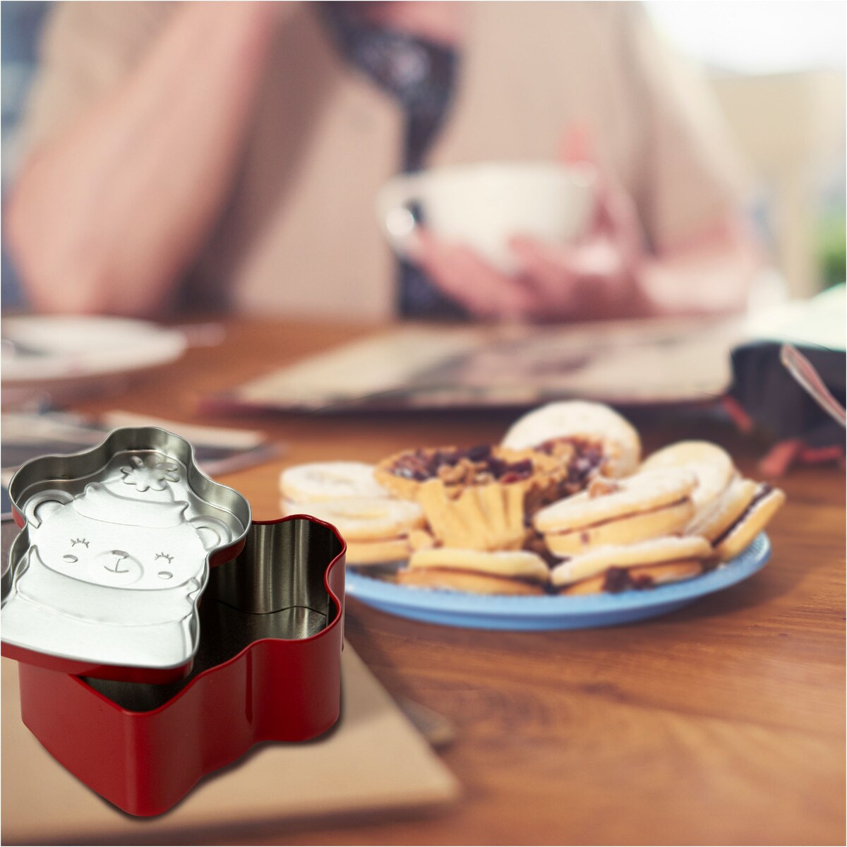 Puszka Na Pierniki Ciastka Herbatę Świąteczna Boże Narodzenie 9X13 Cm Miś