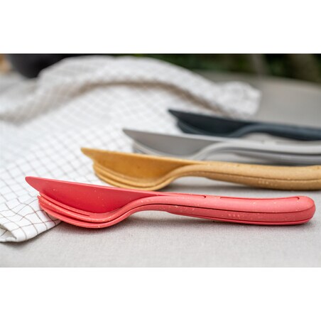 Zestaw sztućców KLIKK, sprytny sposób składania, 3 elementy, KOZIOL