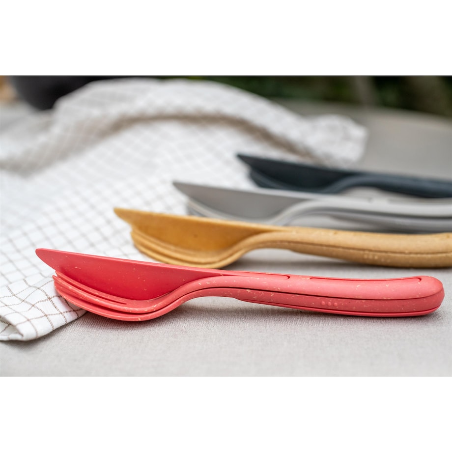 Zestaw sztućców KLIKK, sprytny sposób składania, 3 elementy, KOZIOL