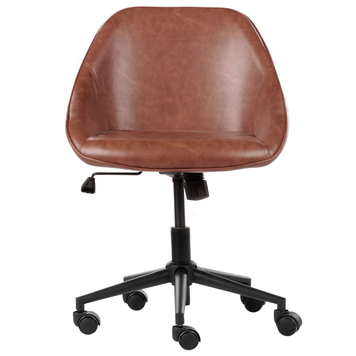 Krzesło biurowe Obrotowy BARDSDALE Ekoskóra Brązowy