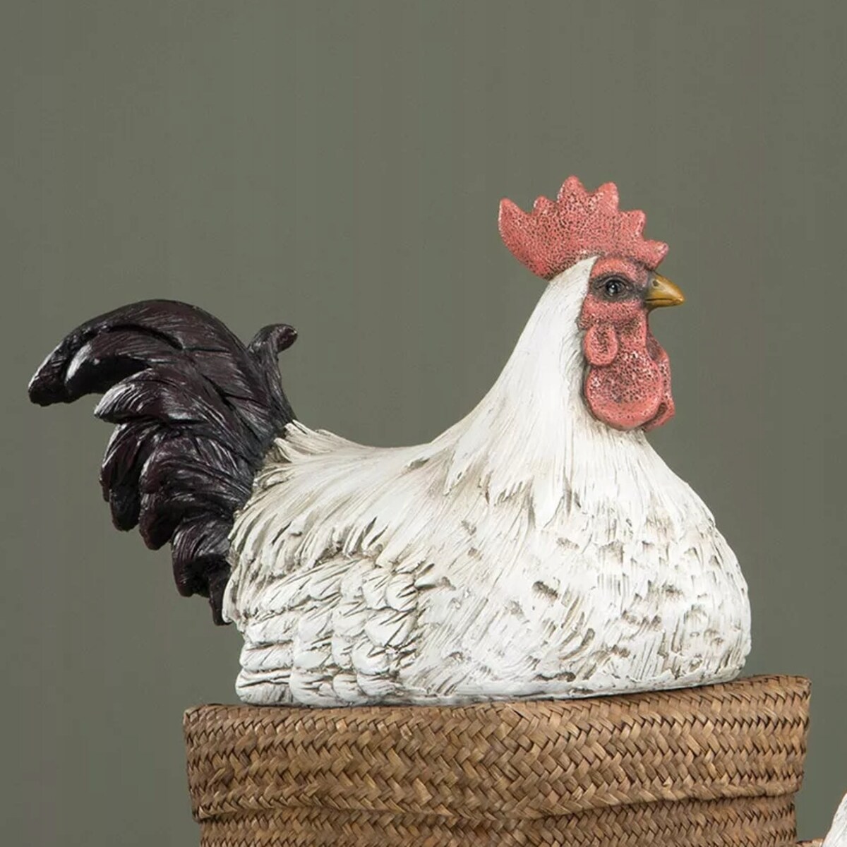 KOGUT FIGURKA WIELKANOCNA DEKORACYJNA NA WIELKANOC KURA DEKORACJA DO OGRODU