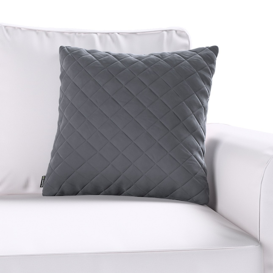 Poszewka Kinga pikowana 43 x 43 cm 43x43 grafitowy szary