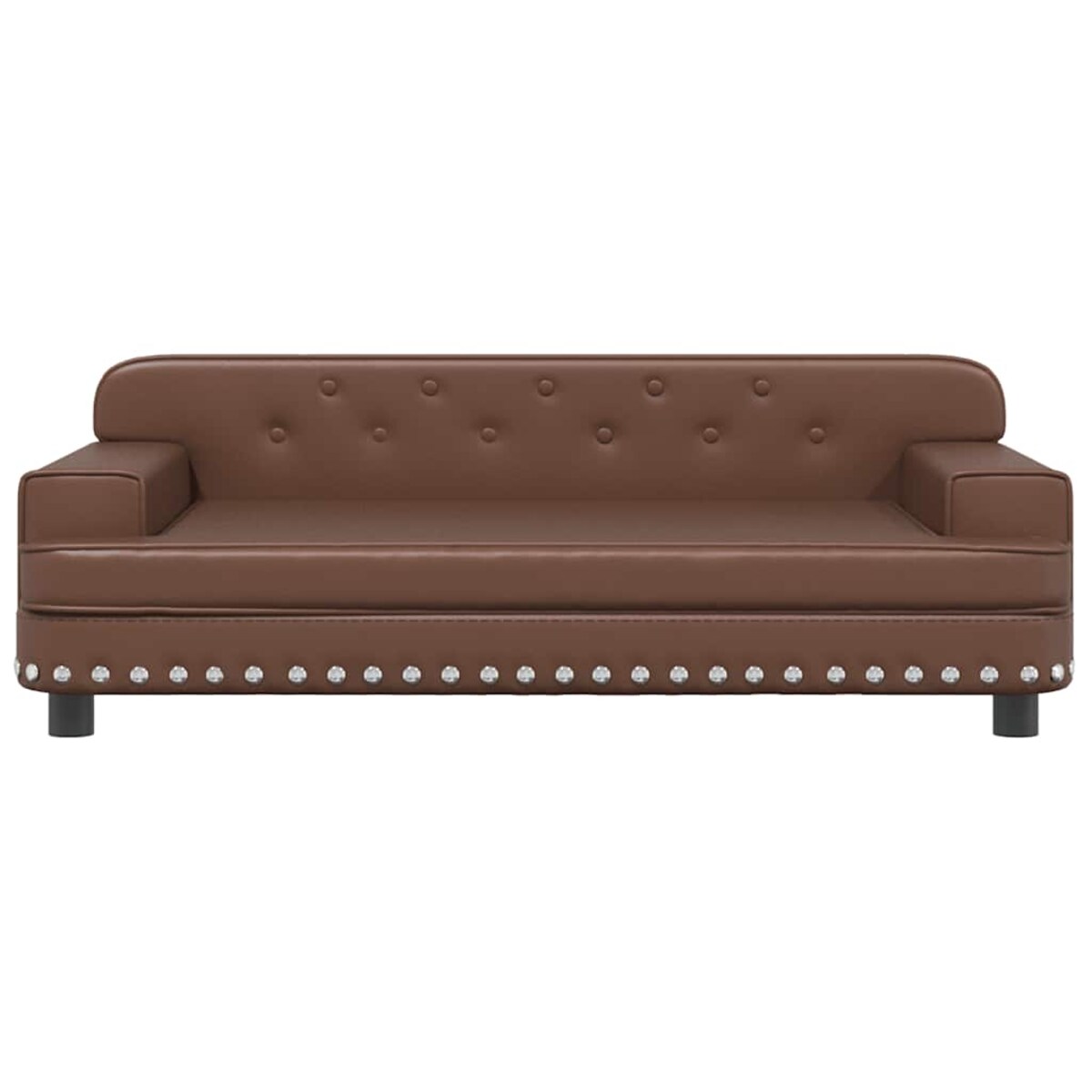 vidaXL Sofa dla dzieci, brązowa, 90x53x30 cm, sztuczna skóra