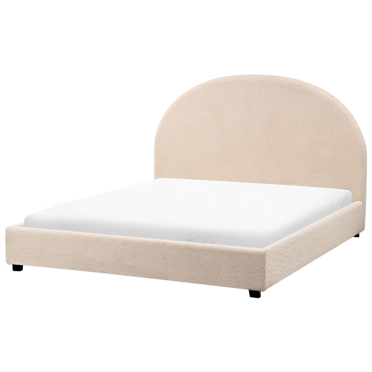 Łóżko Boucle VAUCLUSE 140 x 200 cm Beżowy