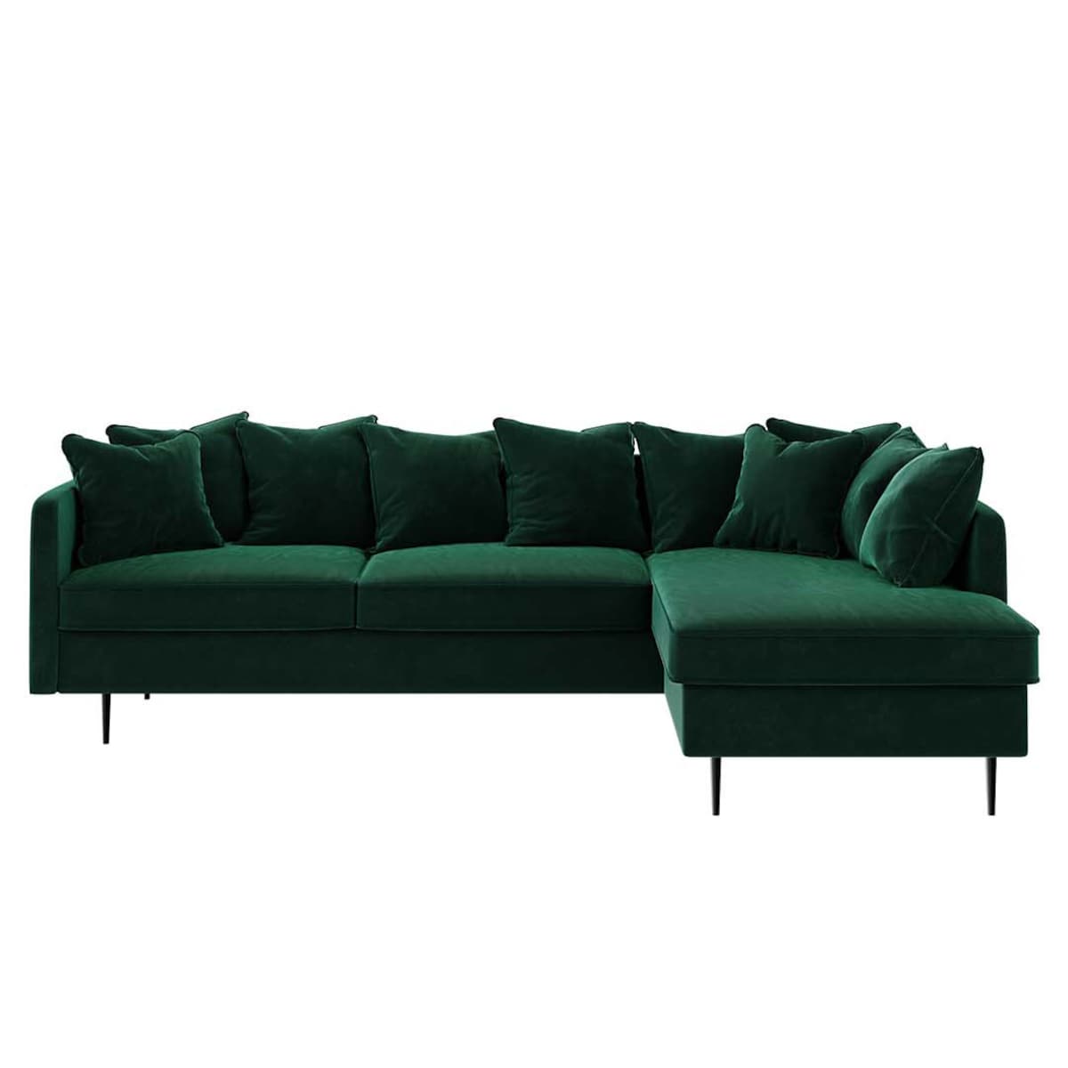 Esme Sofa narożna - ciemnozielona