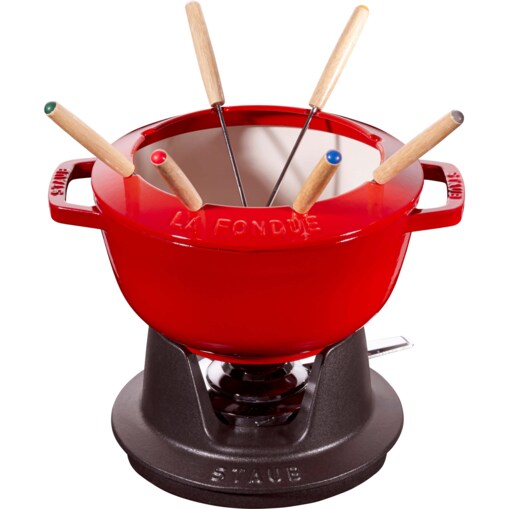 Zestaw do fondue Staub - 20 cm, Czerwony