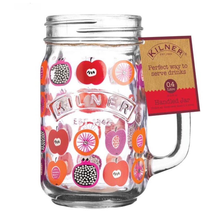 Szklany słoik z uchem owoce, 400 ml, Kilner