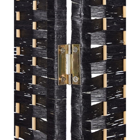 4-panelowy parawan pokojowy LAPPAGO Czarny 163 cm 170 cm