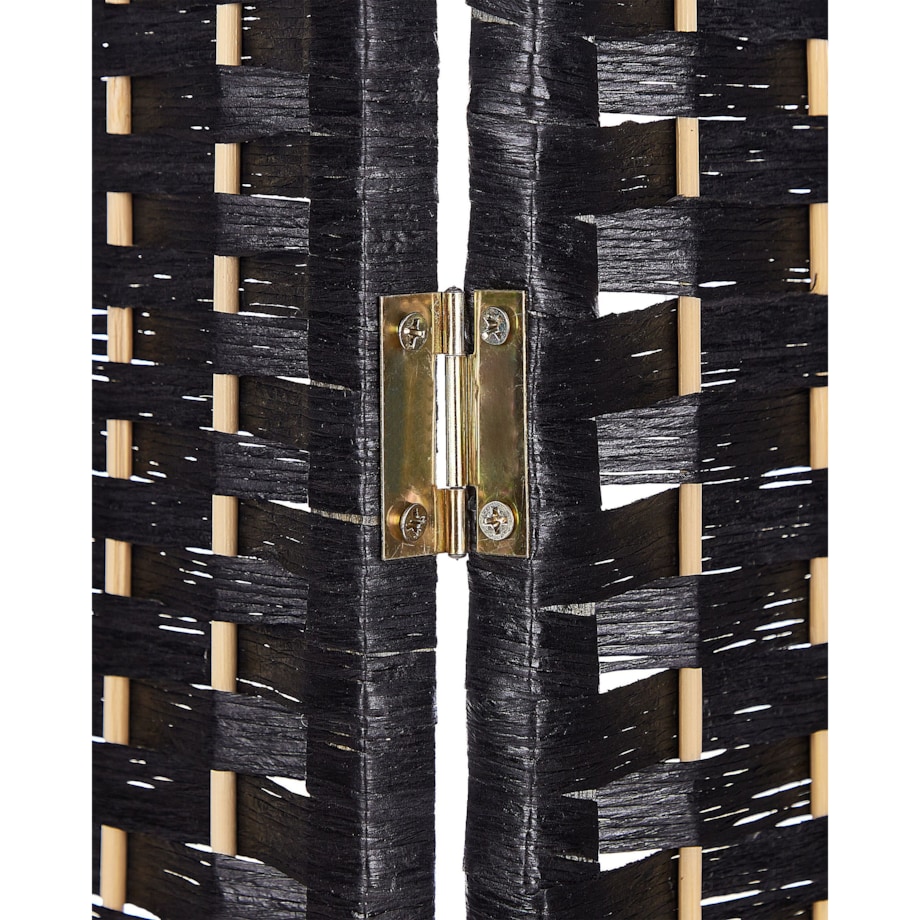 4-panelowy parawan pokojowy LAPPAGO Czarny 163 cm 170 cm