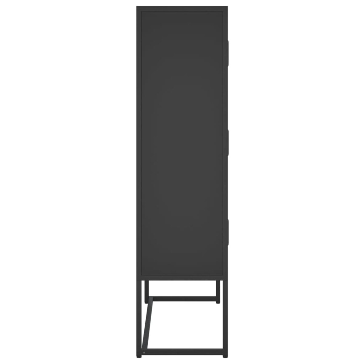 vidaXL Szafka, czarna, 80x35x135 cm, stal