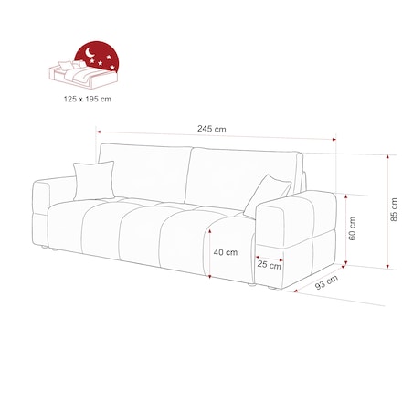 Narożnik SZARY tapicerowany BUENO SOFA z funkcją spania i pojemnikiem