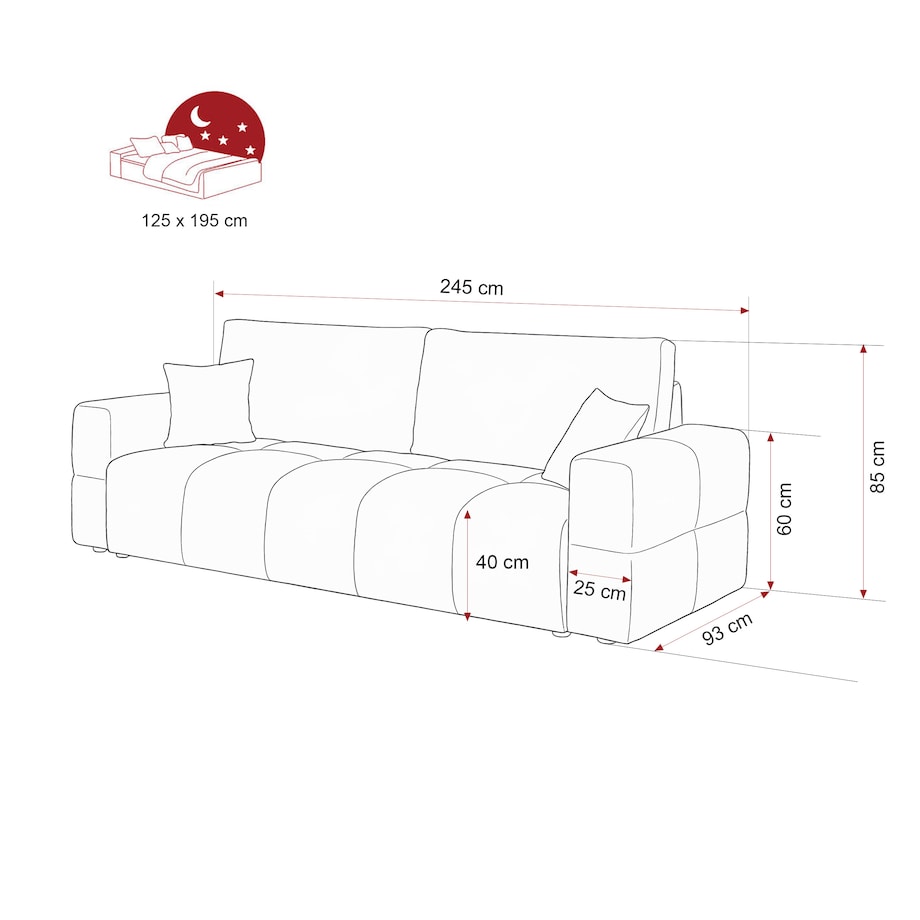 Narożnik SZARY tapicerowany BUENO SOFA z funkcją spania i pojemnikiem