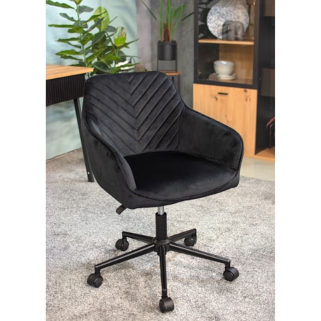 Fotel NAPOLI czarny na czarnej stopie