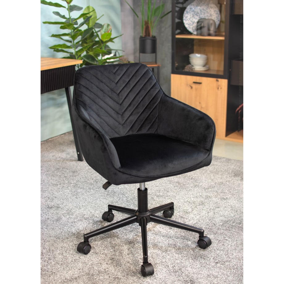 Fotel NAPOLI czarny na czarnej stopie