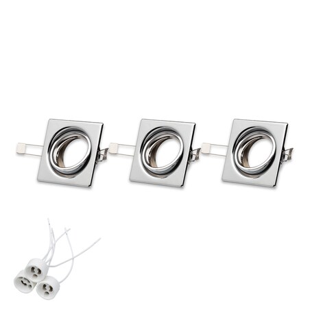 Zestaw Oczek Sufitowych BRITOP Lighting 3xGU10 Max.50W Klasyczny Chrom od Polskiego Producenta, 3 szt.