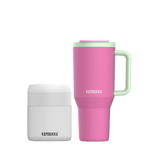 Kambukka kubek termiczny Rio 950ml + lunchbox Bora 600ml Zestaw Sweet Frost