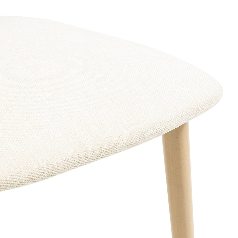 Krzesło drewniane do jadalni 80x45x45 cm jasnobeżowe/dąb sonoma OLBIA-V