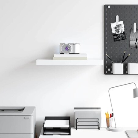 vidaXL Półka ścienna, biała, 50 x 23 x 3,8 cm, MDF