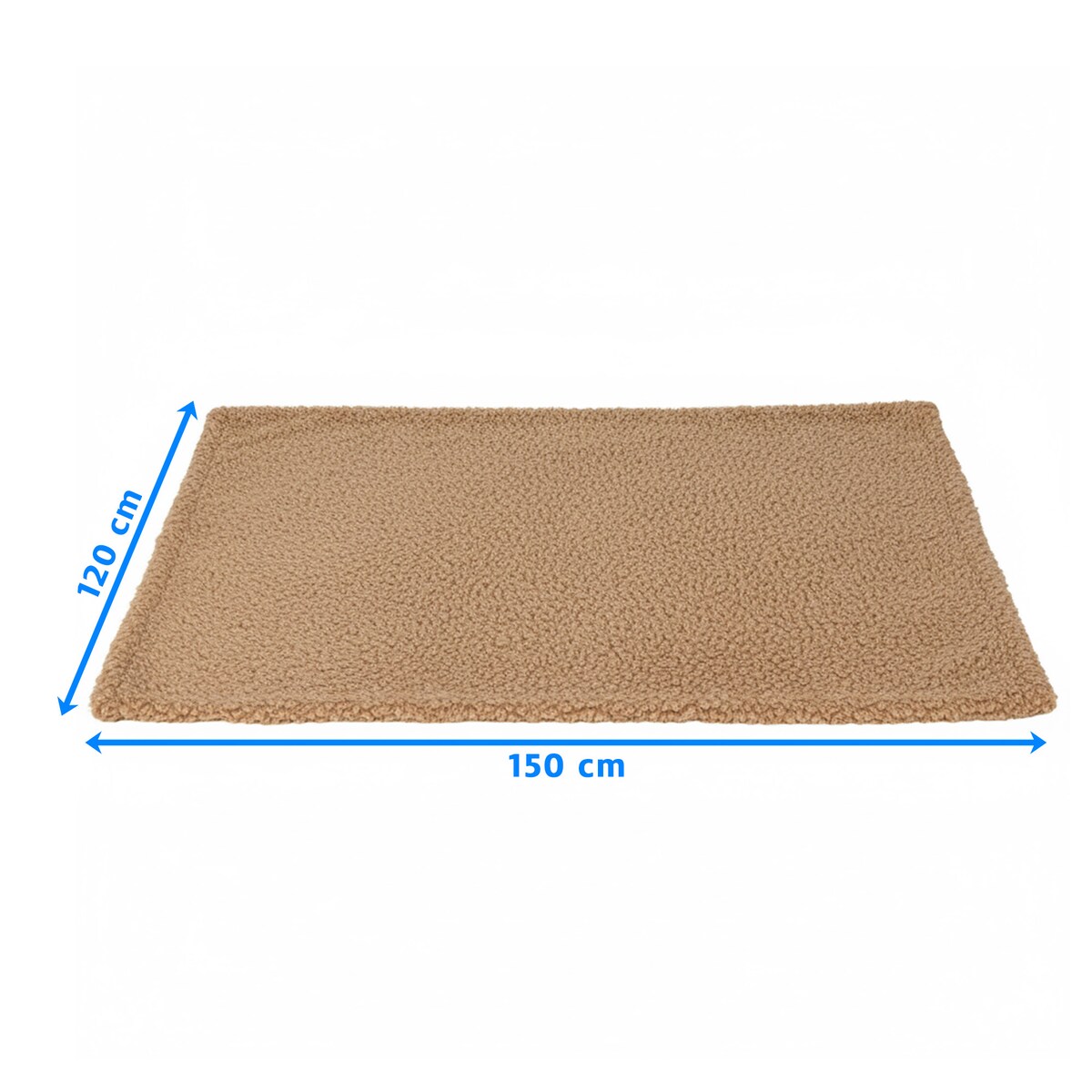 Koc Baranek Sherpa Narzuta Ciepły Jesienny 150X120 Cm Poliestrowy Do Salonu Sypialn