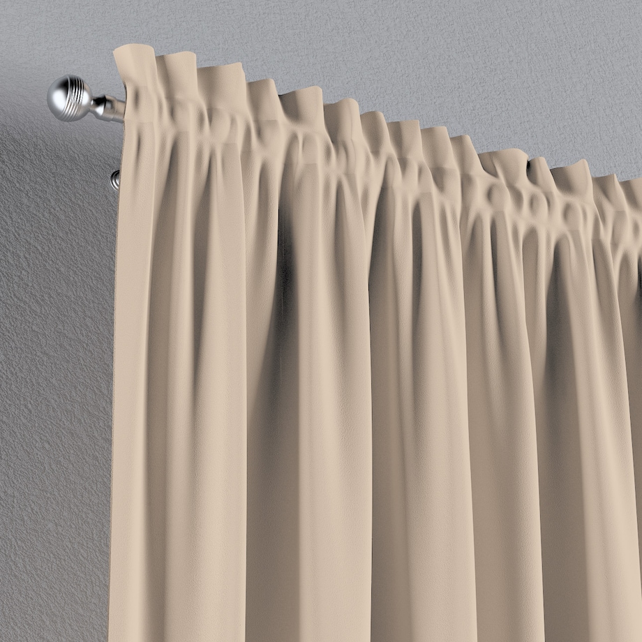 Zasłona na kanale z grzywką 1 szt. 130x245 kremowy beż