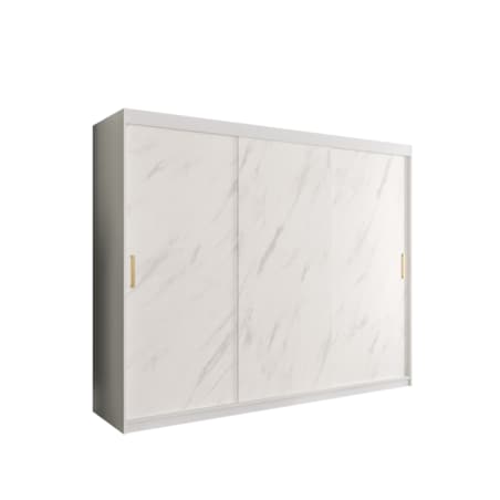 Szafa przesuwna Garderoba MARMUR T 250 gł. 62 biały