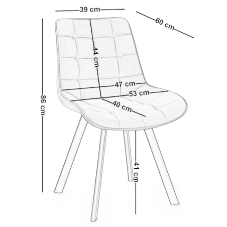 KRZESŁO TAPICEROWANE WELUROWE DO SALONU JADALNI GLAMOUR CZARNE TORI