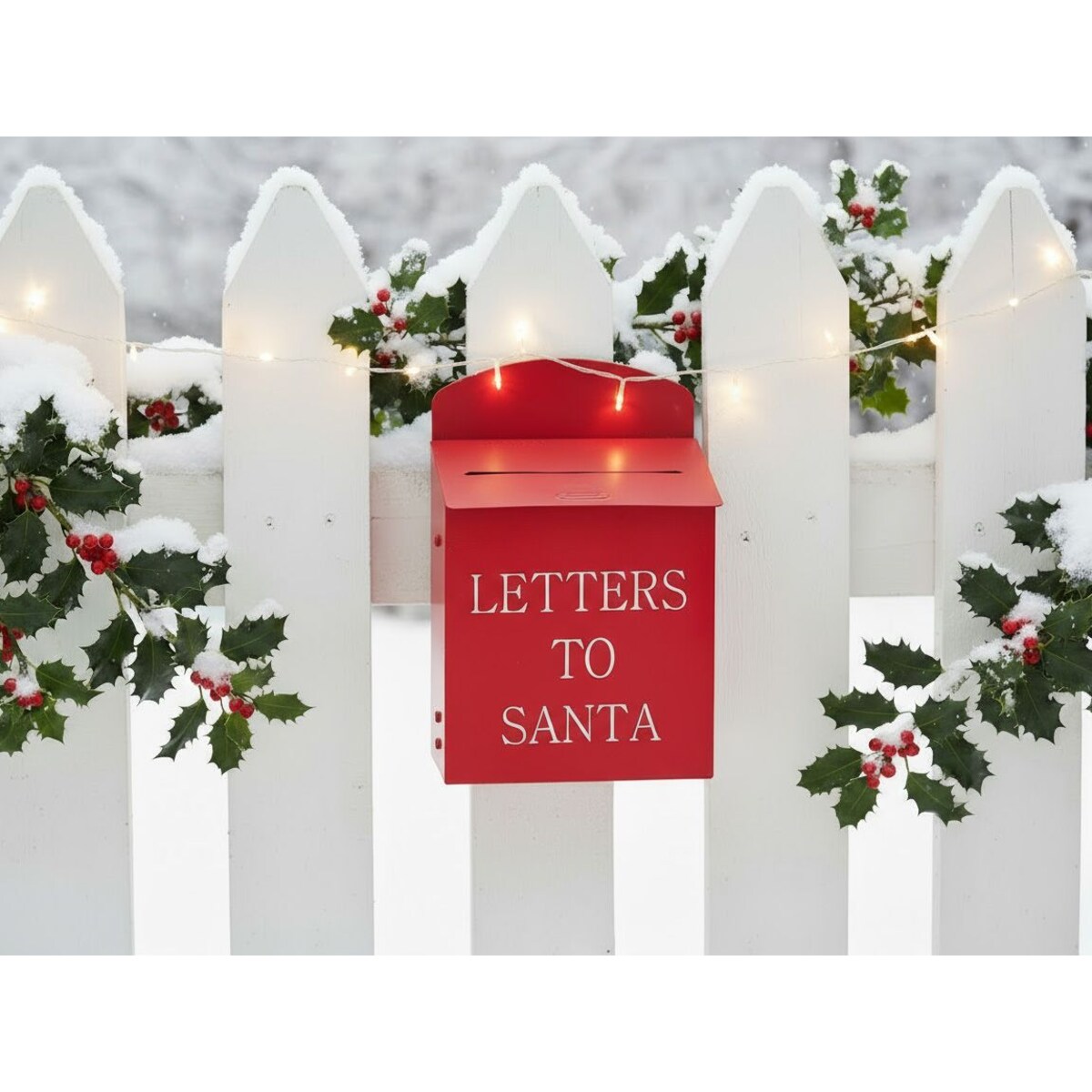 Skrzynka na listy świąteczna FORSSA 30 cm Czerwony