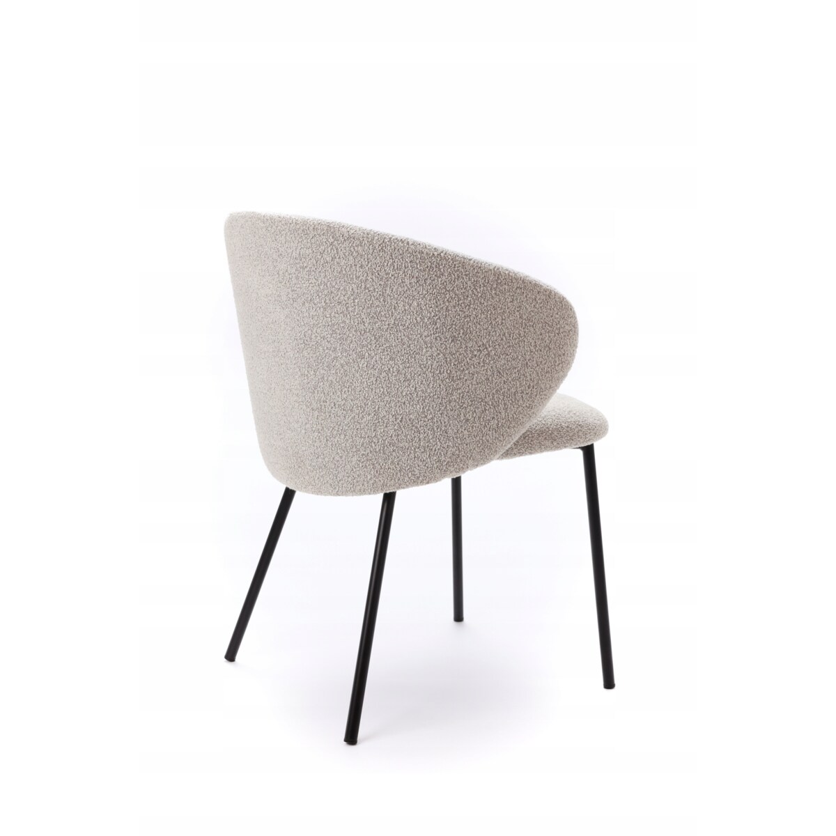 ZESTAW 2 SZTUK Krzesła ZENAR Szaro-Czarne Tapicerowane Nowoczesne Loft