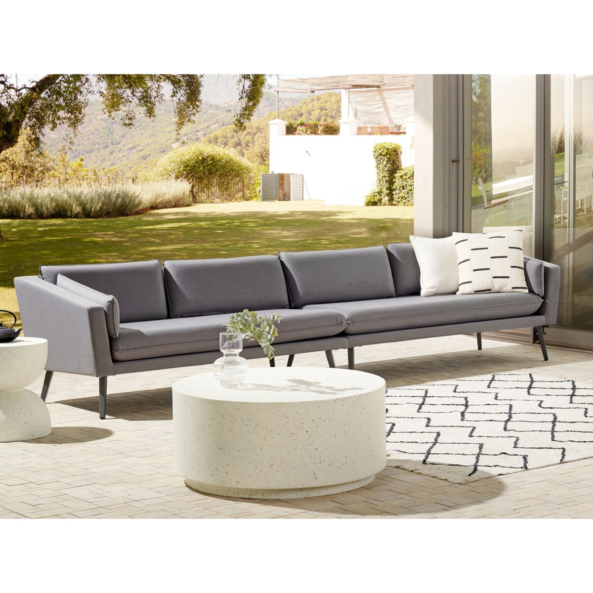 Sofa ogrodowa dla 4 osób LORETELLO Szary