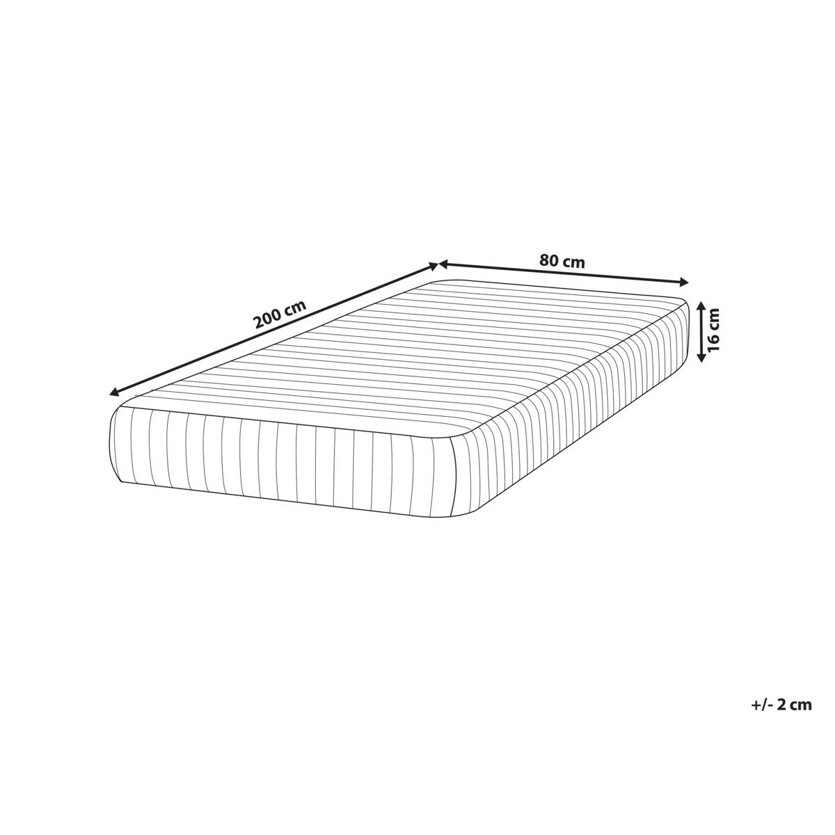 Materac kieszeniowy 80 x 200 cm twardy SNOOZY