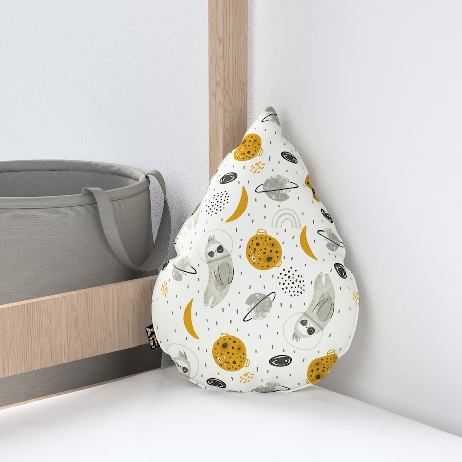 Poduszka Sweet Drop, biało-szara, 55x15x35cm, Magic Collection