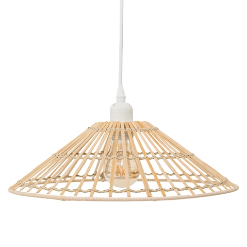 Lampa wisząca stożek MAHE, Ø 36 cm, naturalny bambus