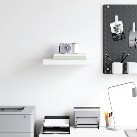 vidaXL Półka ścienna, biała, 40 x 23 x 3,8 cm, MDF