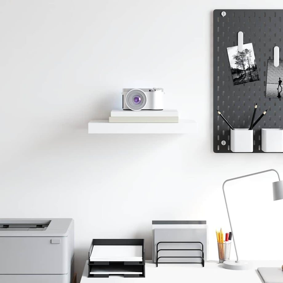 vidaXL Półka ścienna, biała, 40 x 23 x 3,8 cm, MDF