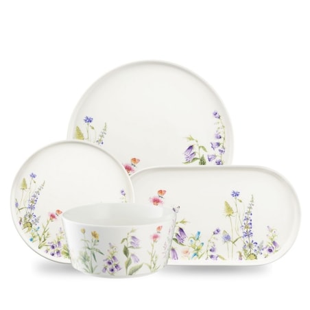 VILLA ITALIA Serwis obiadowy na 6 osób porcelanowy VIOLA