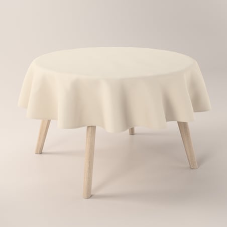 Obrus okrągły 130 x 130 cm naturalny len
