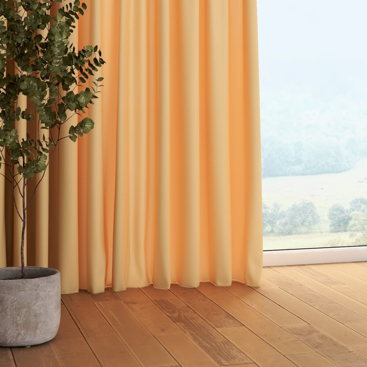 Zasłona na taśmie marszczącej 1 szt. 130x245 złoty z połyskiem