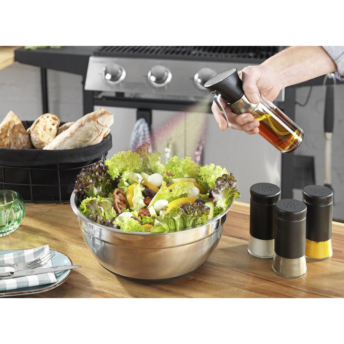 Butelka na oliwę i ocet ze spryskiwaczem