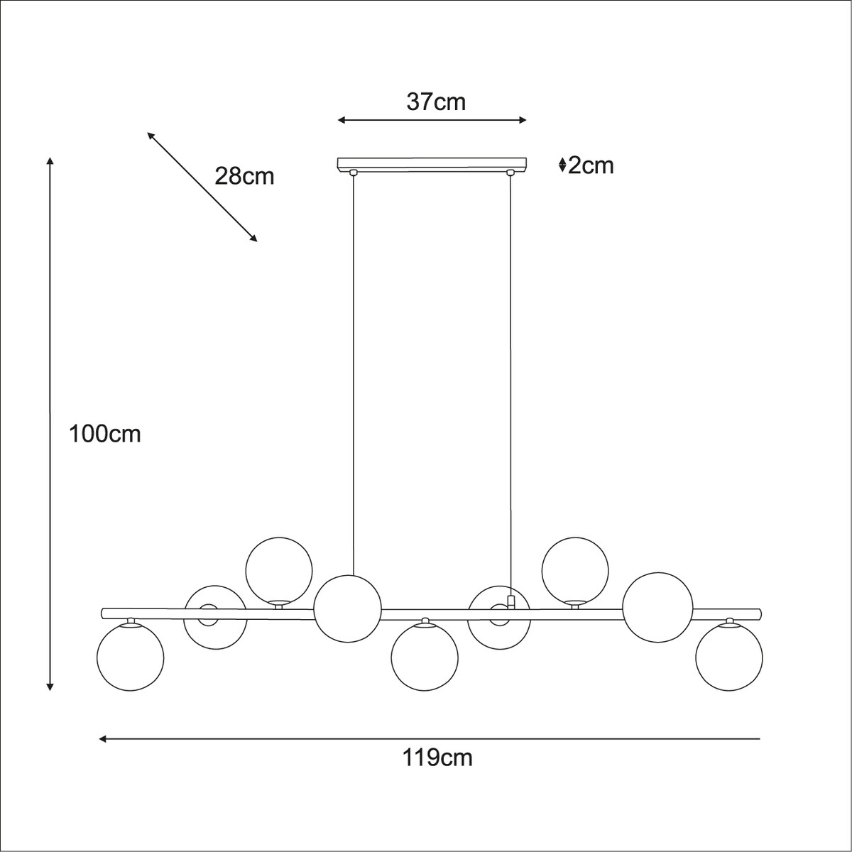 Lampa wisząca K-5843 z serii ARDI