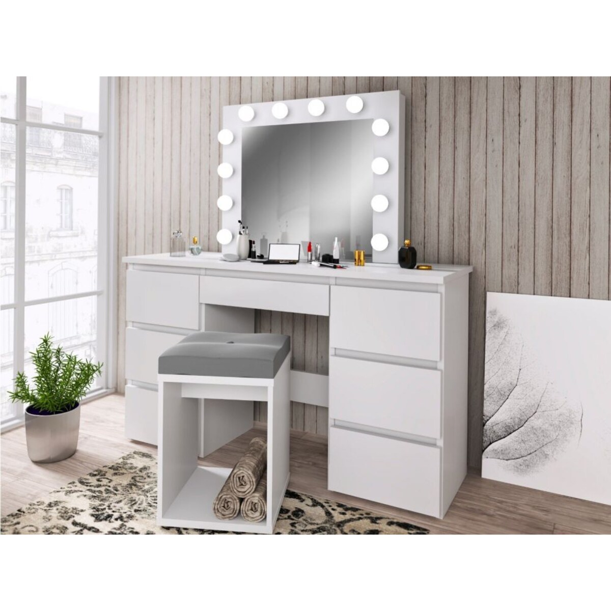 Toaletka ALEKSANDRA 5 biały mat