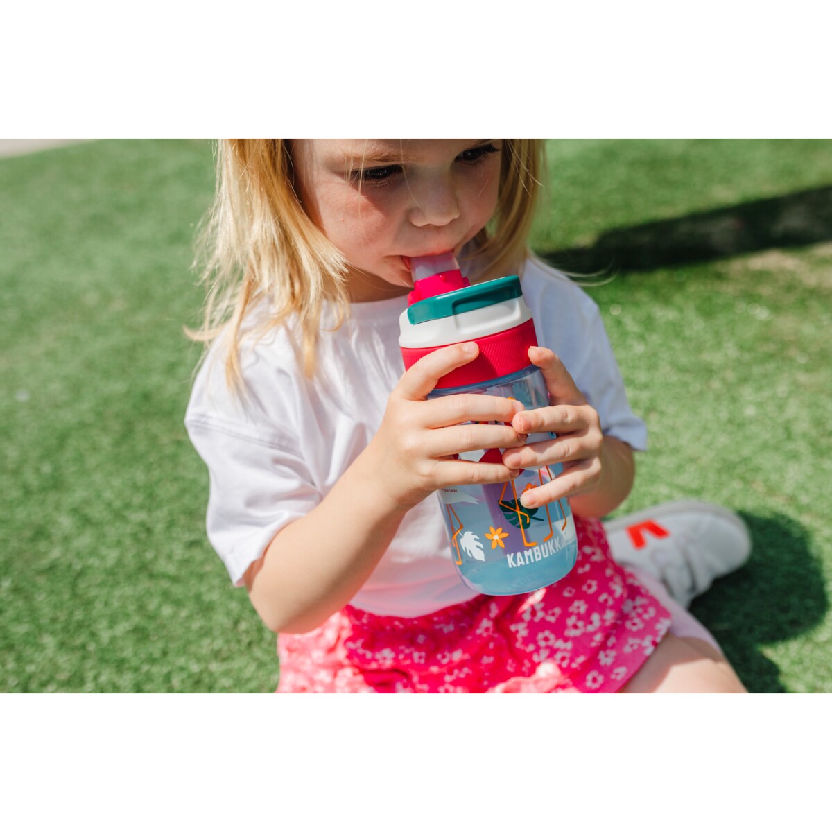 Butelka dla dzieci (400 ml) Blue Flamingo Lagoon Kambukka
