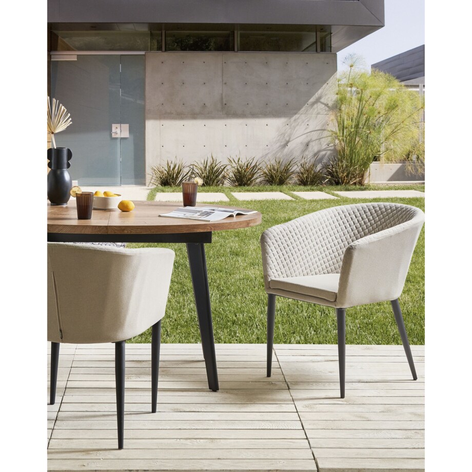 Zestaw 2 krzeseł ogrodowych CURGOS Beżowy