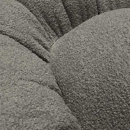 Poduszka kwiatek Mia, ciemny szary, 45 cm, Boucle