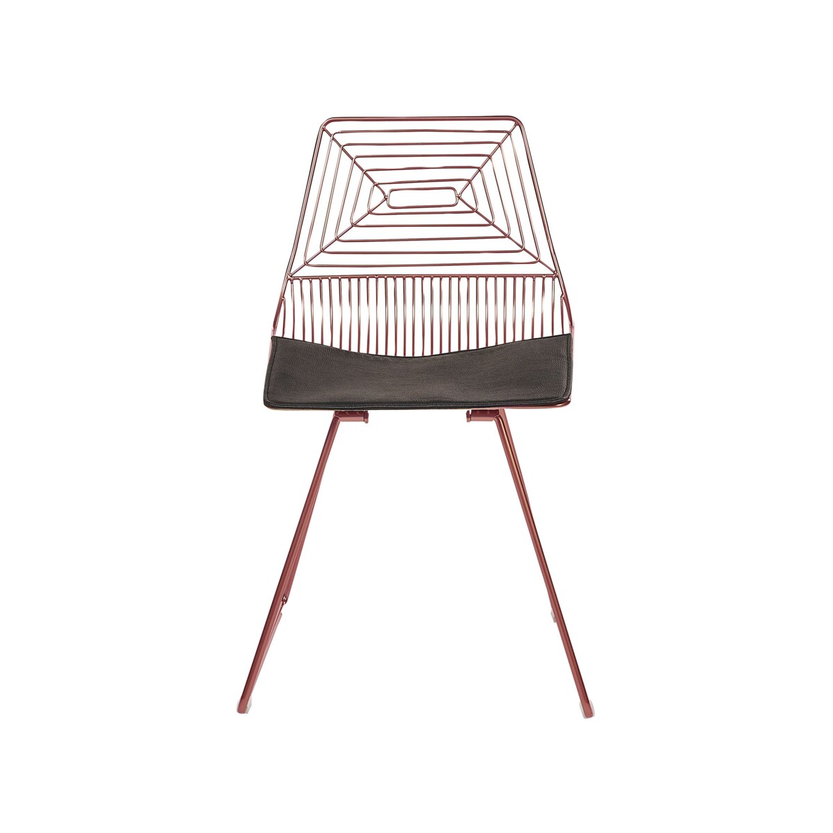 Zestaw 2 krzeseł do jadalni metalowy złoty róż BEATTY