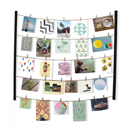 Ekspozytor na zdjęcia czarny Hangit, 75.5 x 66.2 x 4 cm, Umbra